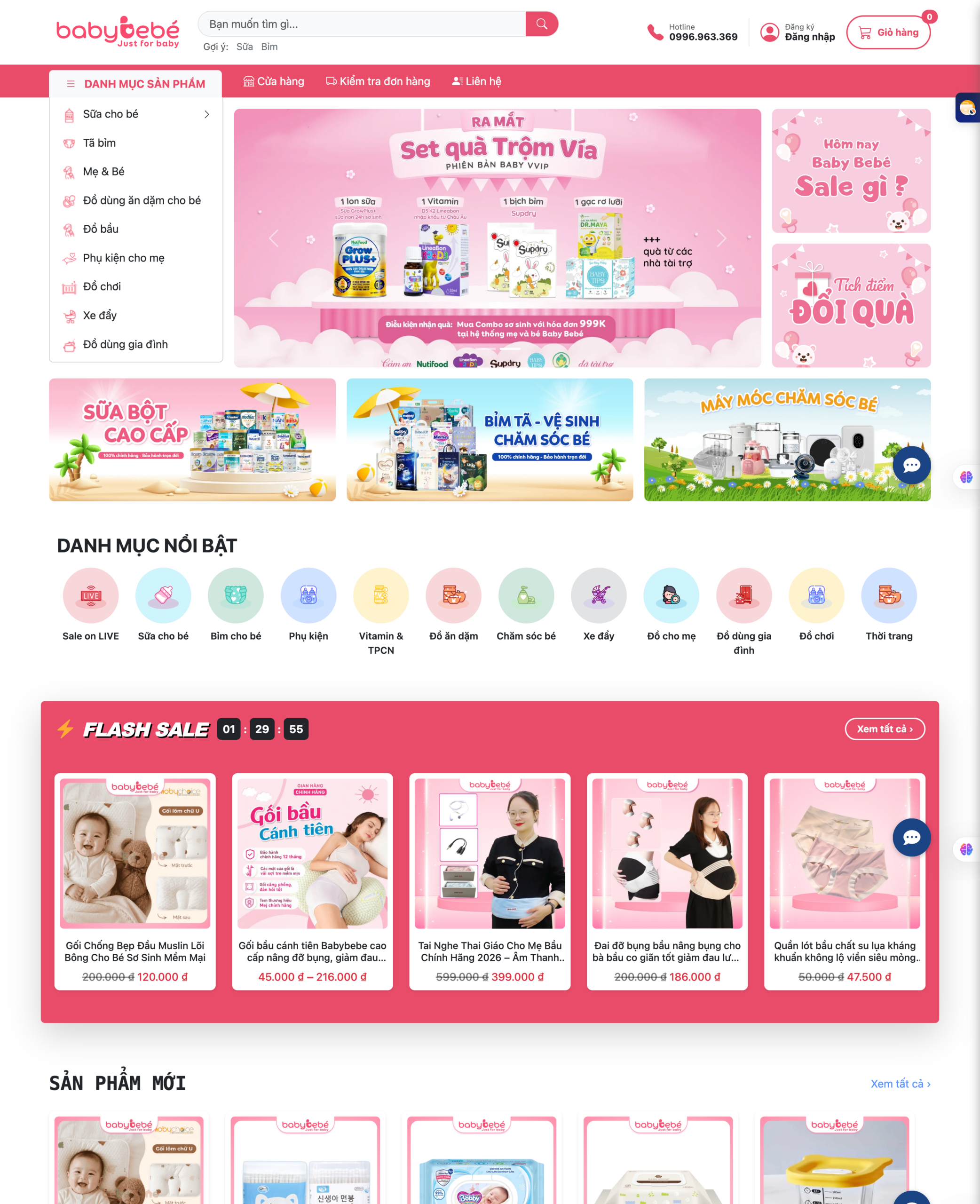 Mẫu Shop Mẹ Bé 01