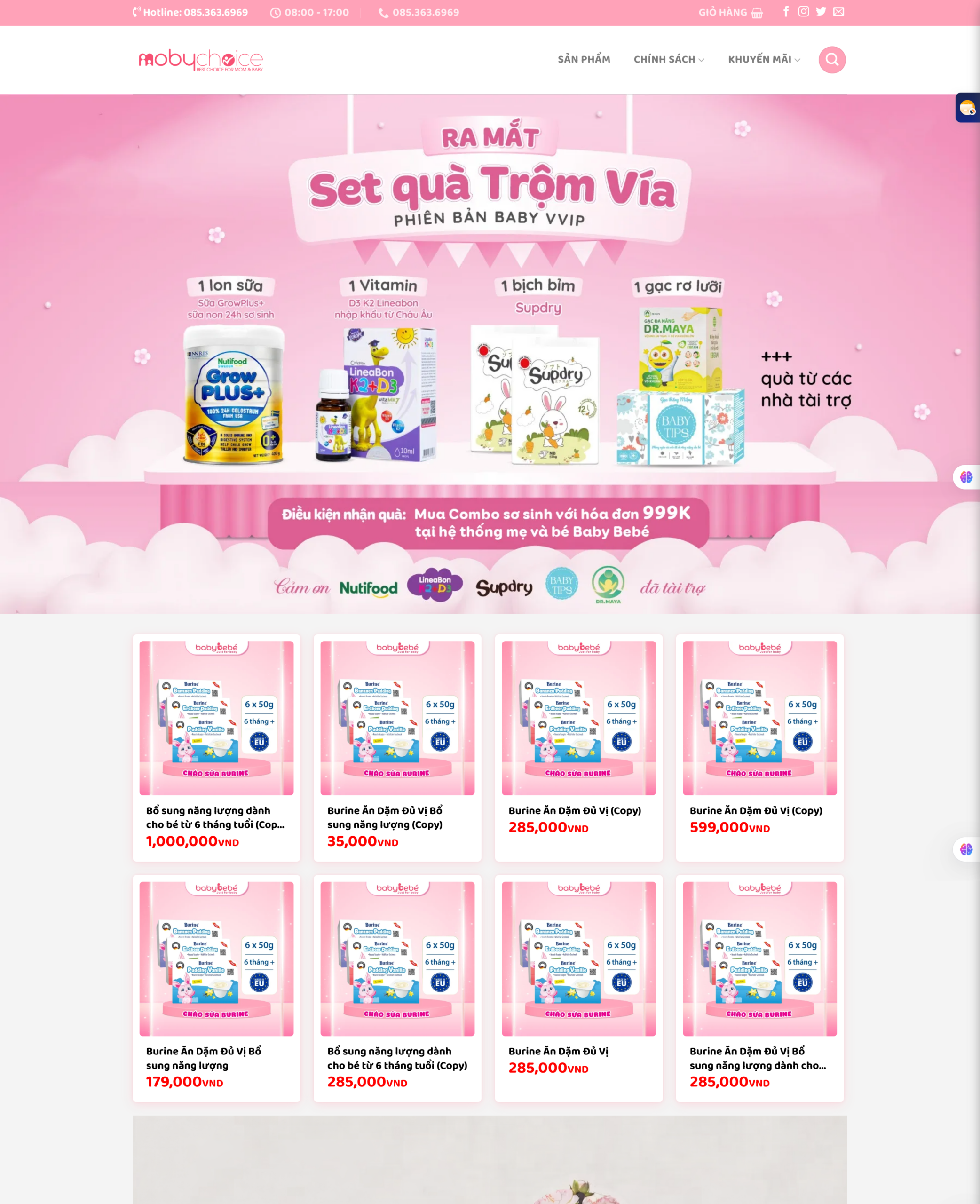 Mẫu Shop Mẹ Bé 02
